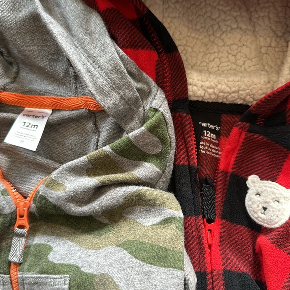 2- Baby Zip-Up Hooded Jumpsuit by Carter’s - Picture 6 of 6